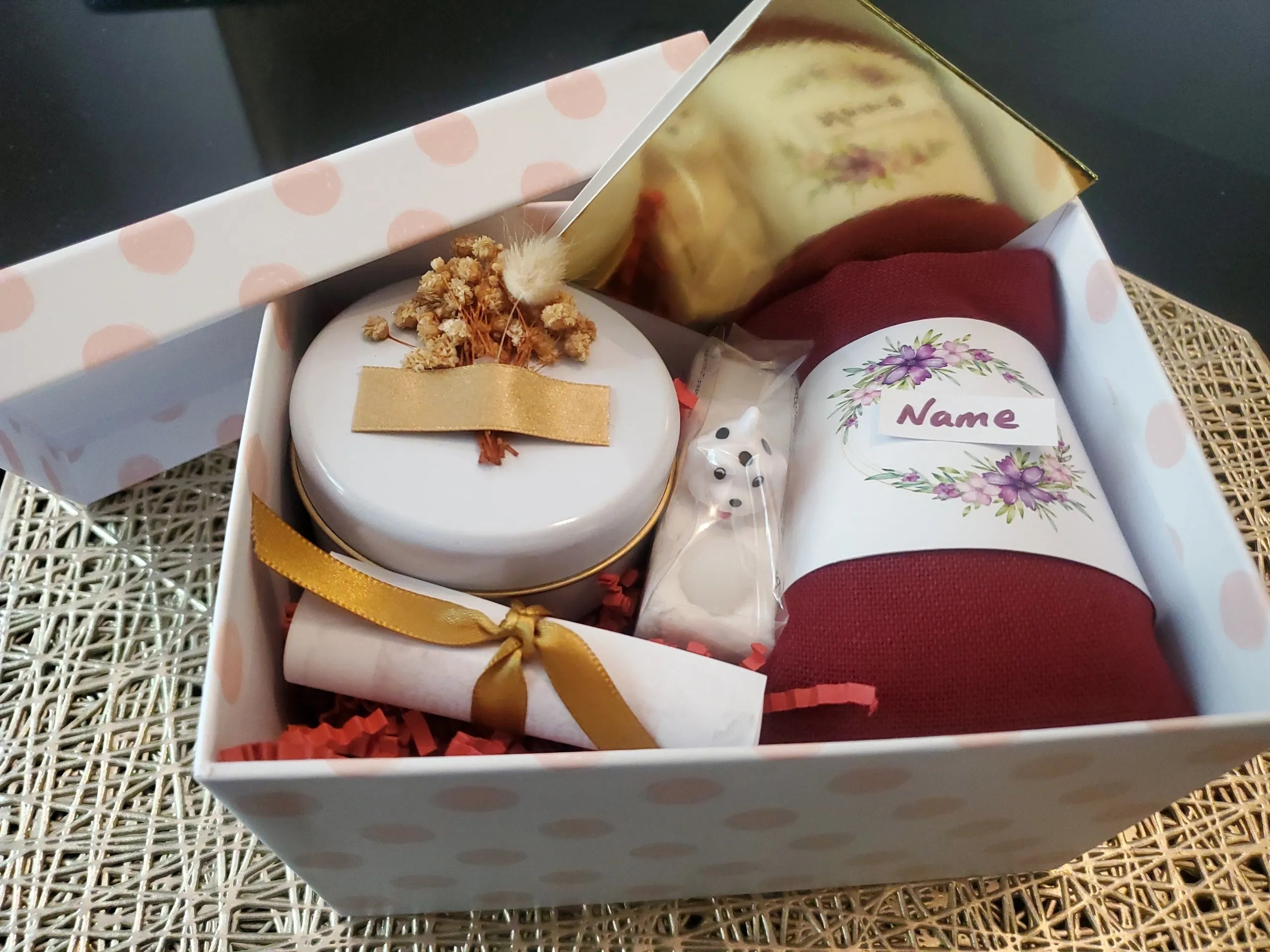 Out & About gift box with Pashmina scarf and handmade soap