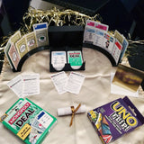 Monopoly Deal card game and essentials in a Game Night Gift Box