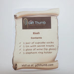 3D printed elephant ring holder in Blush gift box with customizable label